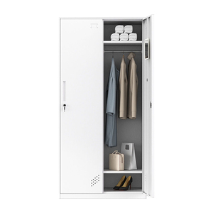 <span class=keywords><strong>Armario</strong></span> metálico que ahorra espacio con <span class=keywords><strong>cerradura</strong></span> <span class=keywords><strong>de</strong></span> seguridad Muebles <span class=keywords><strong>de</strong></span> dormitorio <span class=keywords><strong>para</strong></span> ropa organizada y almacenamiento <span class=keywords><strong>de</strong></span> zapatos - Product Image 1