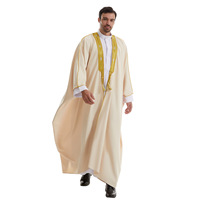 CCY Haute Qualité Épais Musulman Dubaï Hommes Bisht Islamique Eid Arabie Saoudite Bachelor Discours Thobe Abaya Kaftan Jubbah Brodé