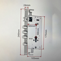 Corps de serrure multipoints en aluminium 175*105mm, accessoires de quincaillerie en gros, corps de serrures intelligentes en acier inoxydable