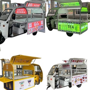 Three Wheeled Electric Food Cart Stainless Steel Frame 220V Outdoor Mobile Breakfast Cart For Food Vending - Product Image 1