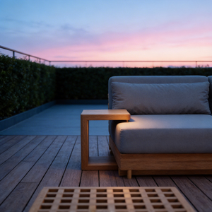 Ensemble <span class=keywords><strong>de</strong></span> canapés d'angle d'extérieur en composite bois-plastique, luxe moderne, résistant aux intempéries, assise profonde, ensemble <span class=keywords><strong>de</strong></span> conversation, best-seller, style longue queue - Product Image 6