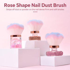 Brosse à poudre pour ongles Rose Diamond, poils doux, pour enlever la poudre, brosse de nettoyage pour manucure, pour salon de nail art - Product Image 4