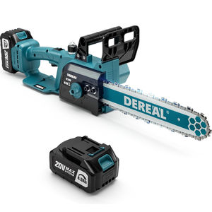 12-inch blauwe snoerloze borstelloze elektrische kettingzaag, 4AH accu, 20V, draagbaar, compact, handzaam, gebruikt voor houtzagen - Product Image 1