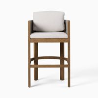 Mobilier de jardin moderne du fabricant professionnel chaise de comptoir en teck tissée en corde toutes saisons pour hôtels villas tabouret de bar extérieur