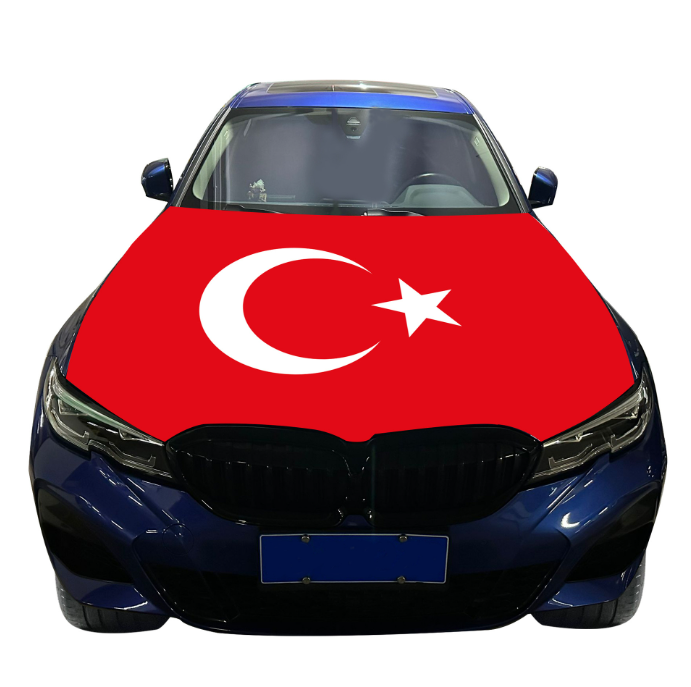 Bandiera Da Auto Turchia 30x40 Cm Con Asta E Supporto Per Finestrino - Per Tifosi E Manifestazioni