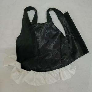 Dog Pet Dress Bowknot <b>Clothes</b> Dog Black Luxury Dress With Pearl Flower Accent - Product Image 2