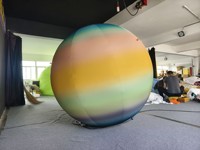 Décorations de Noël sur le thème de l'espace : Grands modèles de planètes gonflables avec souffleur, en PVC Oxford, style boule, petites décorations de planètes