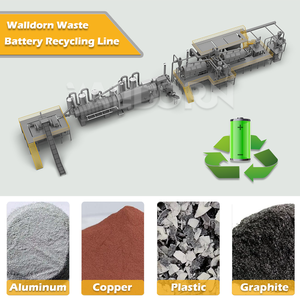<b>Waste</b> Lithium Battery Recycling Machine Organic Gas Removing System High Capacity 300-2000kg/h PLC Controlled Gear Motor Bearing - Product Image 2