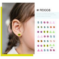 Autocollants 3D gonflés personnalisés en forme d'abeille et de papillon pour enfants, à coller sur les oreilles ou les ongles, sans perçage, sûrs pour les filles, pour les fêtes