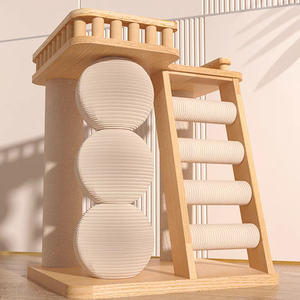 Mewah Klasik kayu padat pohon kucing terintegrasi bingkai memanjat papan gores sarang terinspirasi oleh kapsul ruang angkasa - Product Image 1