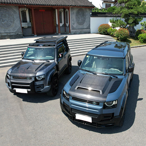 Accesorios para coche, kit de carrocería, capó de fibra de carbono seco, cubierta delantera del capó del motor, apto para <span class=keywords><strong>Land</strong></span> <span class=keywords><strong>Rover</strong></span> New <span class=keywords><strong>Defender</strong></span> 90 110 - Product Image 2