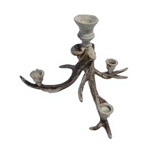 Vente chaude Bougeoir Pour Noël Renne Antler Design Aluminium Bougeoir Pièce Unique Prix Compétitif - Product Image 1
