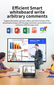 室内65/75/85インチマルチタッチ画面スマートボードテレビ液晶パネルダブルシステムインタラクティブホワイトボード会議室教育 - Product Image 4