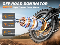 2026 GT16 1500W Moto, Vélo Électrique, VTT Électrique, Vélo Tout-Terrain, E-bike, Cycle, Dirtbike, Bicicleta, Mtb, Adulte