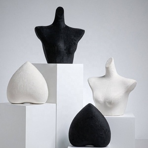Quick Delivery Clothing Store Velvet Underwear Model <strong>Props</strong> Female Half Body Platform Bra Display Stand Lingerie Mannequins - Product Image 5