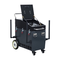 Machine de nettoyage de conduits électriques robuste 4750W à haut débit d'air, brosse rotative, arbre flexible de 15M, nettoyage intégré des voies d'air