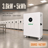Kit Système Solaire Hybride Hors Réseau Tout-en-un avec Onduleur Solaire 3.6kW, Stockage d'Énergie 5kWh et Batterie Lithium LiFePO4 25.6V - Fabricant