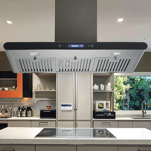 <span class=keywords><strong>Hotte</strong></span> de cuisinière en acier inoxydable au design <span class=keywords><strong>moderne</strong></span> avec forte puissance d'aspiration 3 vitesses interrupteur de capteur de moteur en cuivre commande vocale - Product Image 1
