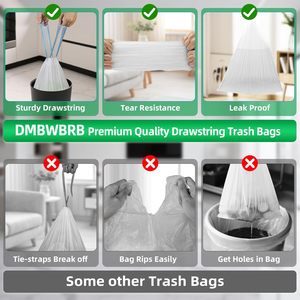 HuamaohengchunTear-Free LeakproofSmallTrash BagsUnscented <b>Small</b> Garbage Bags i Wastebasket can Liners forBathroom Bedroom Office - Product Image 5
