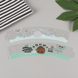 Manchons de tasse personnalisés en <span class=keywords><strong>PVC</strong></span> transparent, jetables et recyclables, avec <span class=keywords><strong>isolation</strong></span> thermique, pour cadeaux <span class=keywords><strong>d</strong></span>'entreprise et thèmes Kpop - Product Image 2