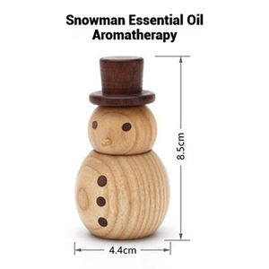 Haute qualité bois Grain électrique arôme diffuseur cône encens ensemble bonhomme de neige forme thérapeutique aromathérapie huile essentielle voiture intérieur - Product Image 4