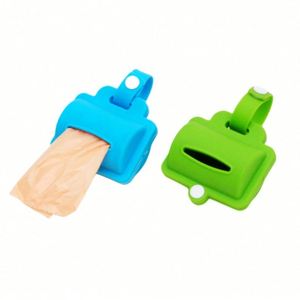 Eco-Friendly Silicone <b>Dog</b> Poop Dispenser Holder With Leak-Proof Feature Disposable Waste Bag Assortment for Leashes - Product Image 4