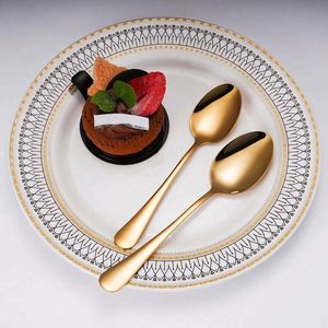 Hotel & Restaurant Supplies Wholesale <b>Cheap</b> Cutlery <b>Set</b> Golden Spoon Fork Knife Stainless Steel Silver Cutlery <b>Set</b> for Wedding - Product Image 2