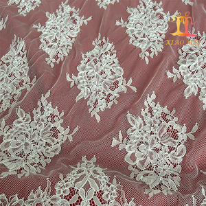 Tissu en dentelle de tulle à cordon en maille 100 % polyester écologique pour mariée, vente en gros, pas cher, largeur 150 cm, <span class=keywords><strong>Xiao</strong></span> <span class=keywords><strong>Mei</strong></span> - Product Image 4