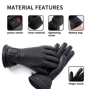 Conception légère et mince personnalisée Chauffage du dos de la main Contrôle de la température à trois niveaux Gants chauffants d'équitation en plein air - Product Image 3