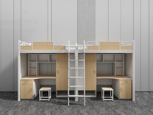 Cama litera metálica moderna <span class=keywords><strong>para</strong></span> dormitorio escolar con escalera de almacenamiento seguro y silla de escritorio <span class=keywords><strong>para</strong></span> uso en dormitorio <span class=keywords><strong>para</strong></span> niños y <span class=keywords><strong>adolescentes</strong></span> - Product Image 3