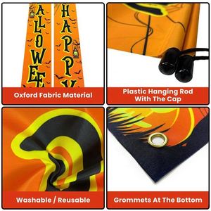 Bannière de porte personnalisée en polyester avec impression numérique par sublimation, design personnalisable, pour décoration extérieure, fournie par l'usine - Product Image 2