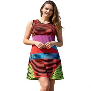 Women's Modern Daily Blast Fashionable Stylish Boho Casual <b>Dress</b> with Zipper Tassel Lace Button Decorations Hosiery - Product Image 1