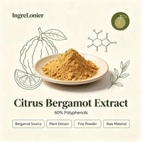 Extrait d'herbes en vrac, 60% de polyphénols, poudre d'extrait de bergamote citronnée