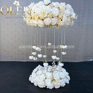 올러 팩토리 맞춤 대량 도매 사실적인 인조 실크 꽃 수제 친환경 웨딩 센터피스 - Product Image 5