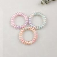 Lot de 100 élastiques à cheveux de 5 cm, style haut de gamme, en plastique durable, avec dégradé de couleurs frais, à haute élasticité et non extensibles