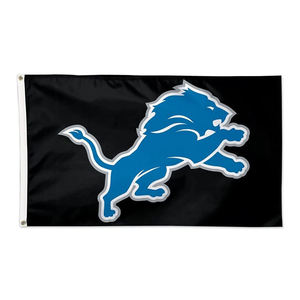 Nouveau drapeau bannière à une face en polyester 100% 3*5 pieds, casque de football américain des Lions de <span class=keywords><strong>Detroit</strong></span> - Product Image 4