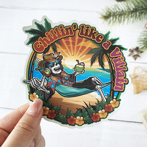 Tia UV Cao Tùy Chỉnh Thiết Kế Tự Dính Dán In Không Thấm Nước Bền Chết Cắt Hình Dạng Trắng Vinyl Dán - Product Image 6