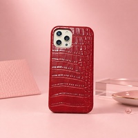 Étui de téléphone en cuir de crocodile Luxe Antichoc pour iPhone