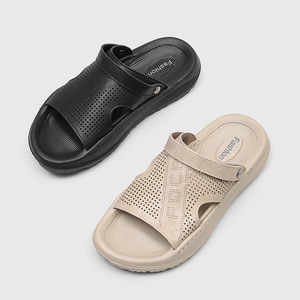 Sandalias individuales bordadas para hombre, impermeables y antideslizantes, negras, para uso en exteriores, verano 2026 - Product Image 3