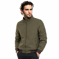 Blouson Bomber Homme Décontracté Réversible Double Face avec Fermeture Éclair Intégrale et Col Montant Coupe-Vent Printemps Automne