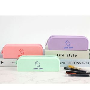<b>Large</b> Capacity Silicone Zippered Pencil Case Water Leak Resistant Pen <b>Box</b> Novelty Kids' <b>Gift</b> - Product Image 4