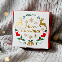 Caja de Regalo de Lujo con Tapa Impresa Personalizada, con Cartón Grueso y Superficie Laminada para Empaque de Productos Navideños Premium