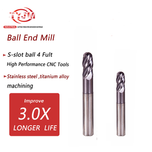 Tyjm công cụ 4-Flute bóng mũi cuối Mills Cutter hrc63 rắn Carbide <span class=keywords><strong>CNC</strong></span> Mill Máy cắt sáo bit tùy chỉnh ODM/OEM hỗ trợ - Product Image 3