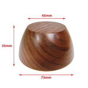 Capuchon de flacon de parfum en bois, flacon de parfum en bois de hêtre, capuchon en bois de bambou, capuchon en verre, capuchon en bois de noyer noir, bois massif simple. - Product Image 2