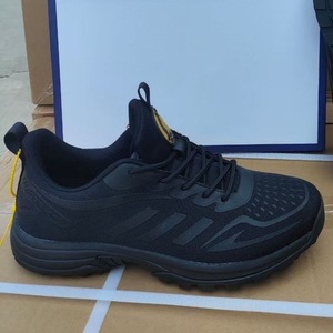 Zapatos Deportivos Negros para Hombre, Suela de Goma Antideslizante, Tacón Bajo, Zapatos de Seguridad Deportivos para Exteriores, Primavera Otoño - Product Image 1