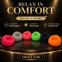 Canapé-lit gonflable moderne d'extérieur en PVC floqué, nouveau fauteuil inclinable pliable avec pompe à pied, convertible et contemporain pour chambre et salon