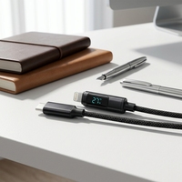 Kabel USB C 3.2 PD Ganda 5A Pengisian Cepat Kabel Data Jalinan Nilon Paduan Aluminium untuk Kamera Komputer