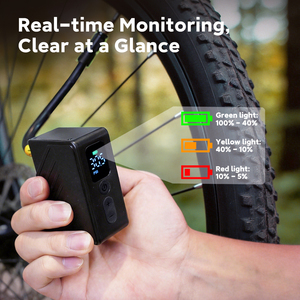 Pompe à air rechargeable pour vélo NEWO BL09-A compatible avec les valves Presta et Schrader pour répondre aux besoins du marché mondial. - Product Image 6