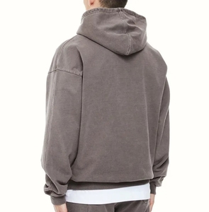<span class=keywords><strong>Skye</strong></span> hommes 2025 automne à la mode marque personnalisé acide sweats à capuche poids lourd surdimensionné Cardigan sweat à capuche coupe ample - Product Image 3