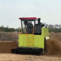 Máquina para la Elaboración de Fertilizantes Bio-Orgánicos, Volteador de Compost sobre Orugas, Ecológico